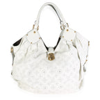 Louis Vuitton White Monogram Mahina XL Hobo
