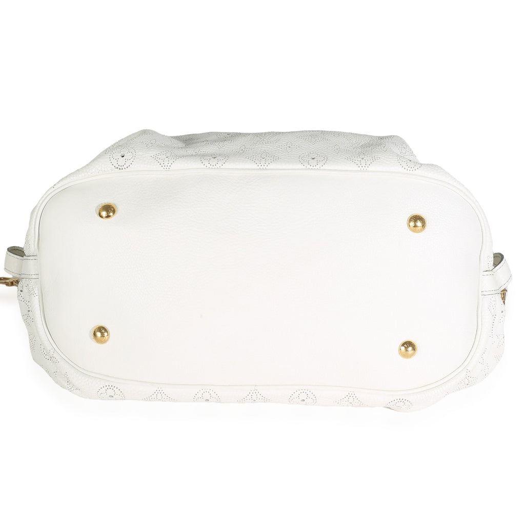 Louis Vuitton White Monogram Mahina XL Hobo