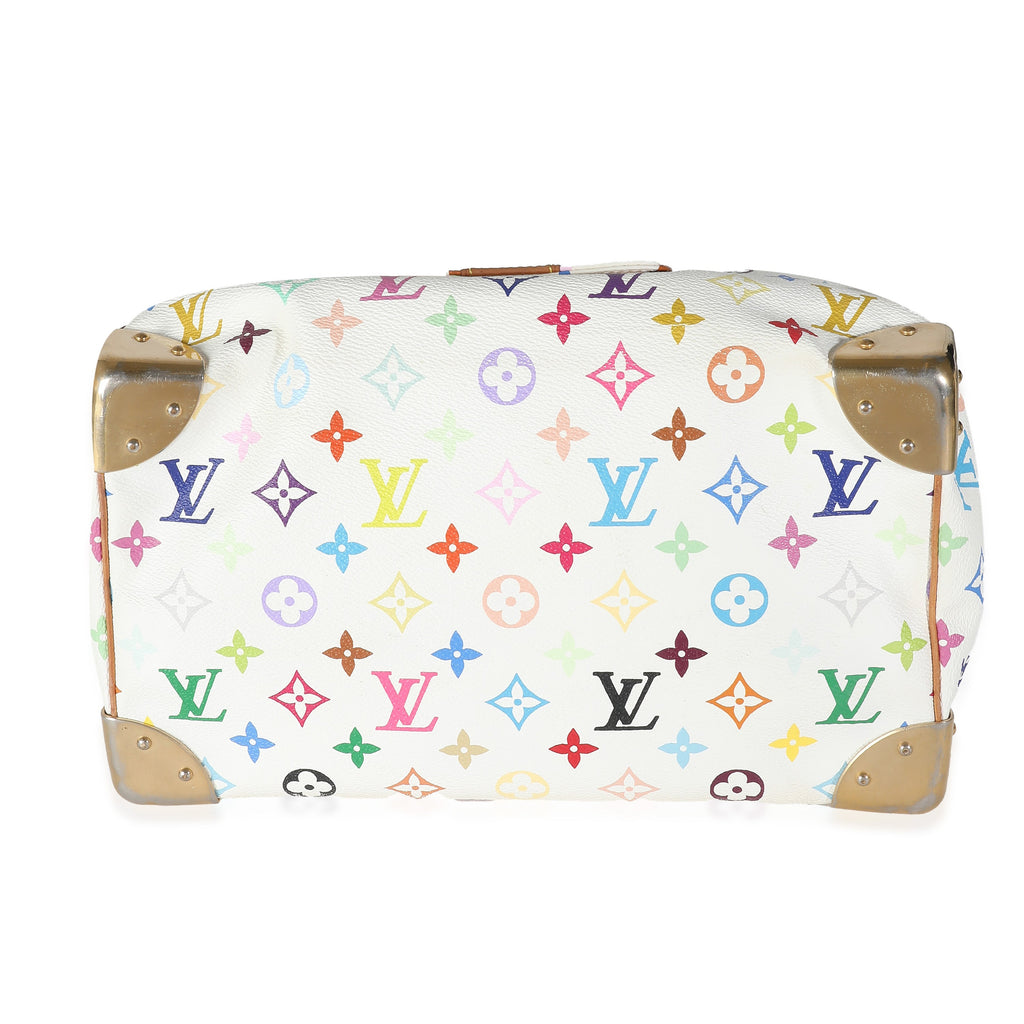 Louis Vuitton White Multicolor Monogram Canvas Speedy 30