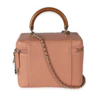 Chanel Pink Quilted Lambskin Knock On Wood Vanity Case