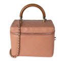 Chanel Pink Quilted Lambskin Knock On Wood Vanity Case