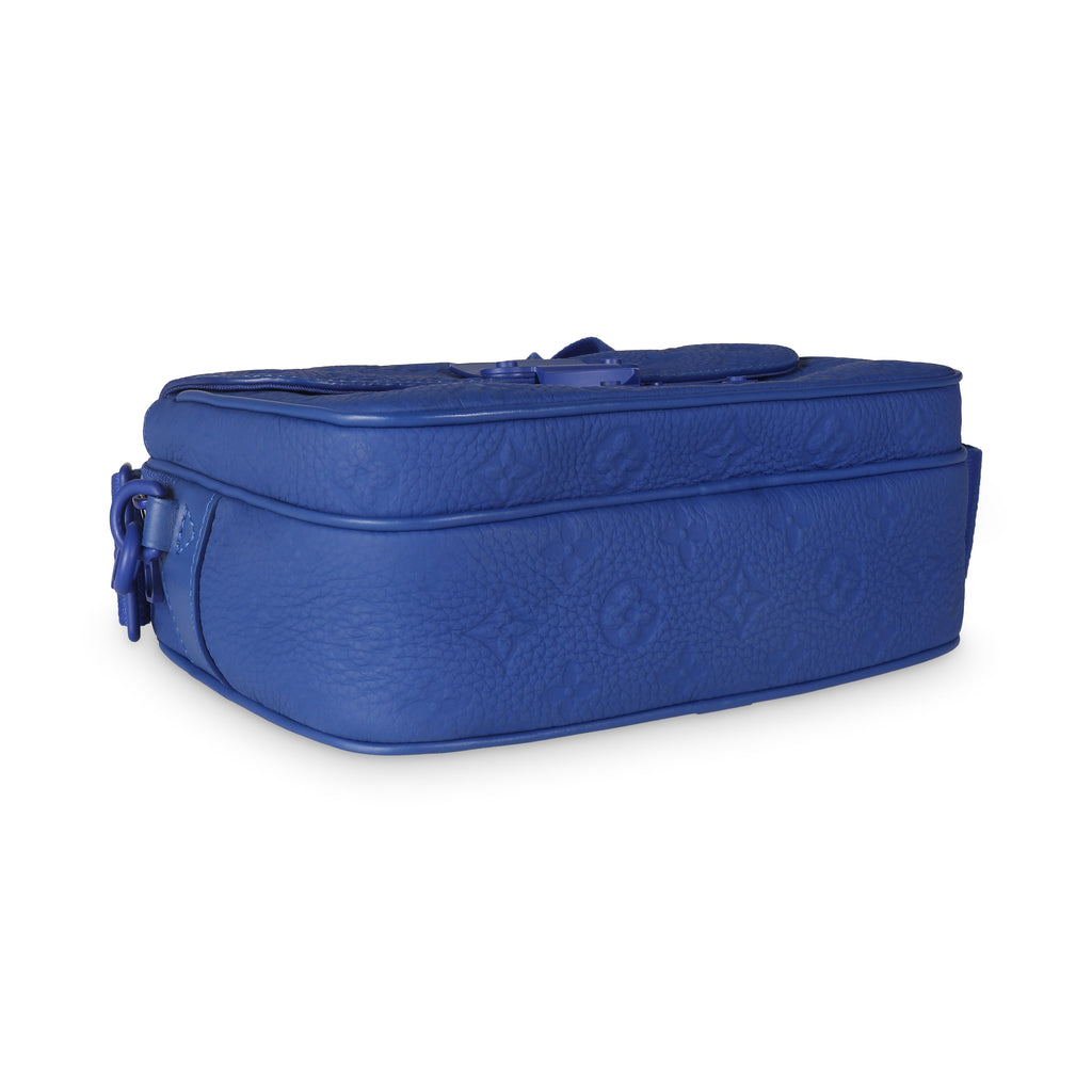 Louis Vuitton Blue Taurillon Monogram S Lock Messenger
