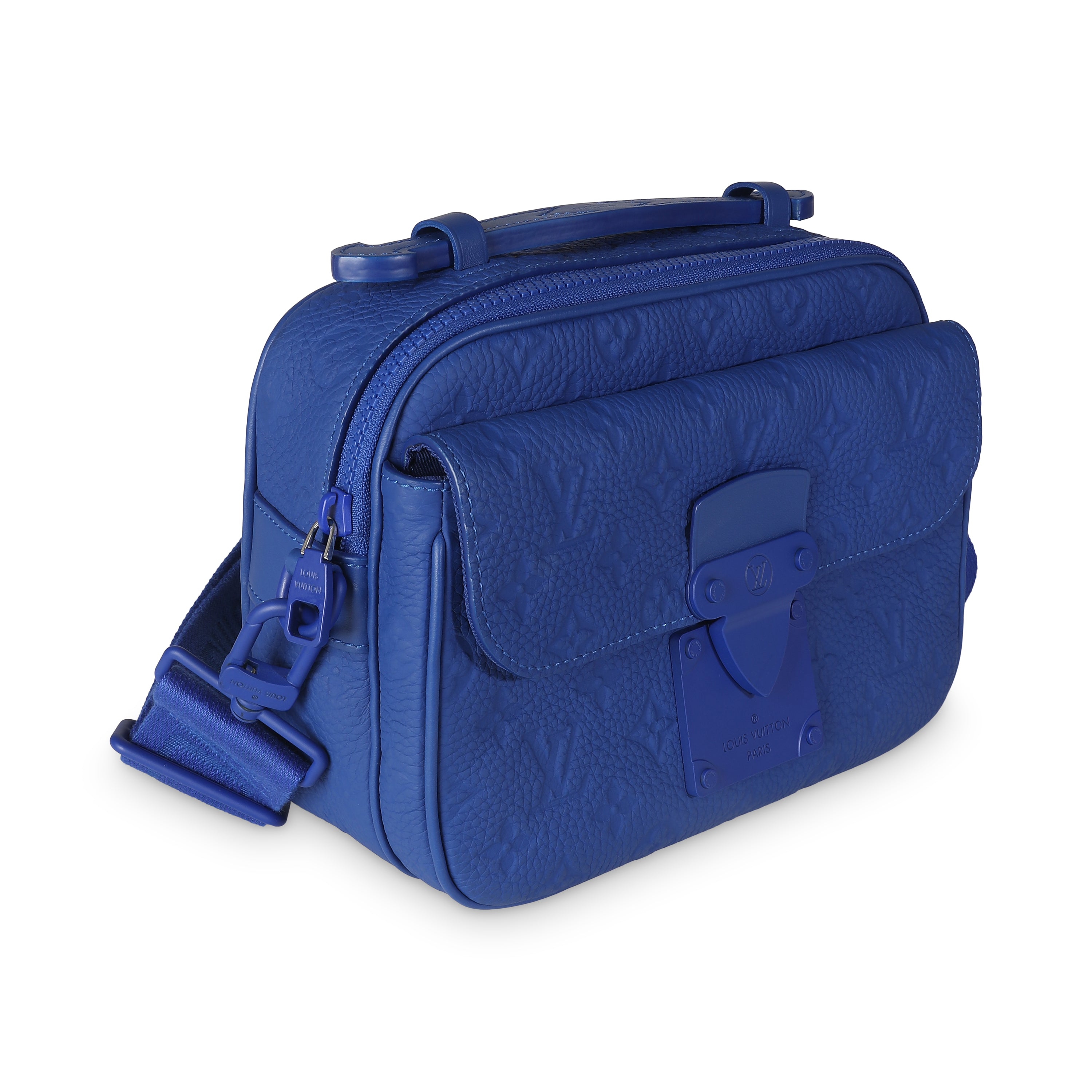 Louis Vuitton Blue Taurillon Monogram S Lock Messenger