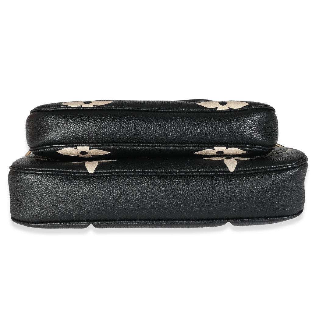 Louis Vuitton Beige Black Monogram Empreinte Multi Pochette Accessoires