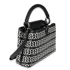 Louis Vuitton Black White Woven Calfskin Tressage Capucines BB