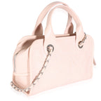 Chanel Pink Quilted Caviar Small Deauville Bowling Handbag