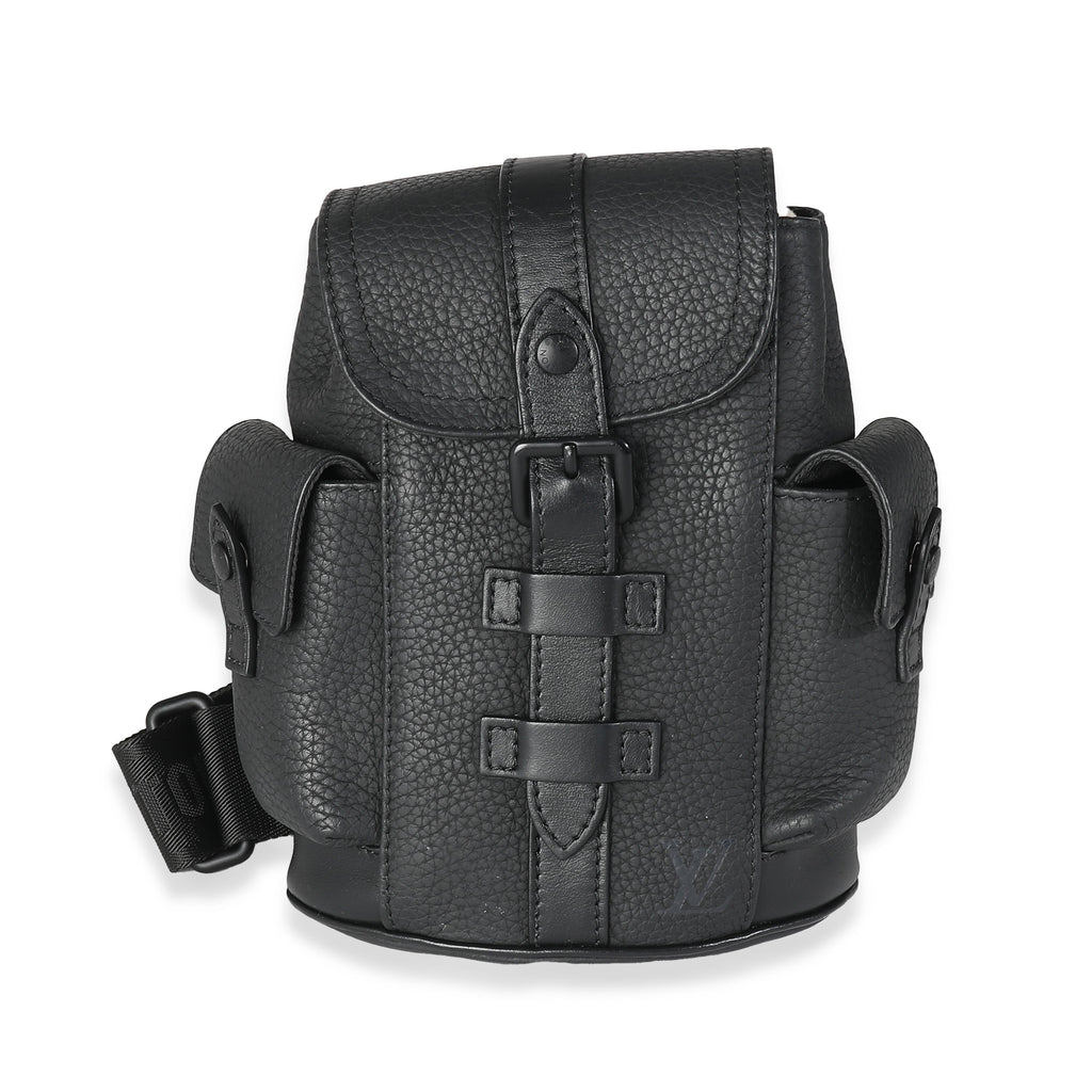 Louis Vuitton Black Taurillon Nano Christopher