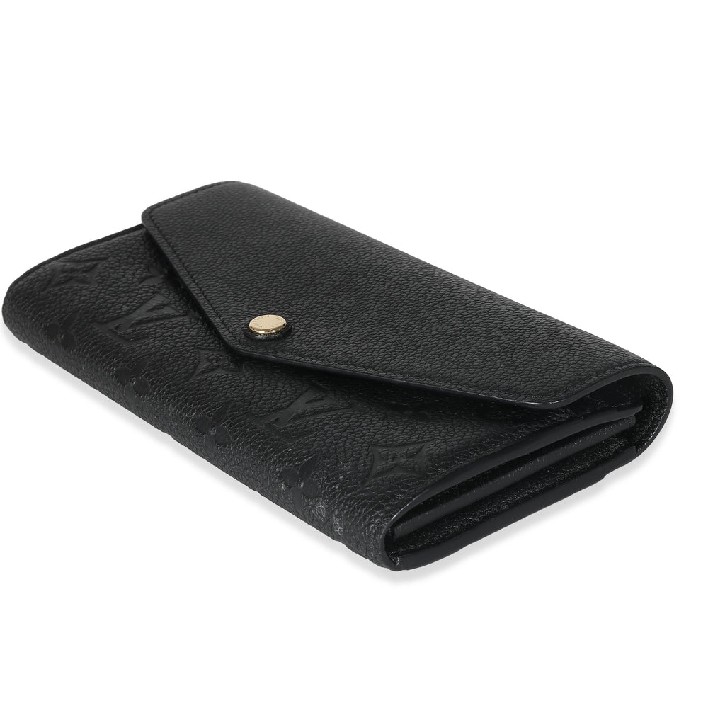 Louis Vuitton Black Empreinte Sarah Wallet