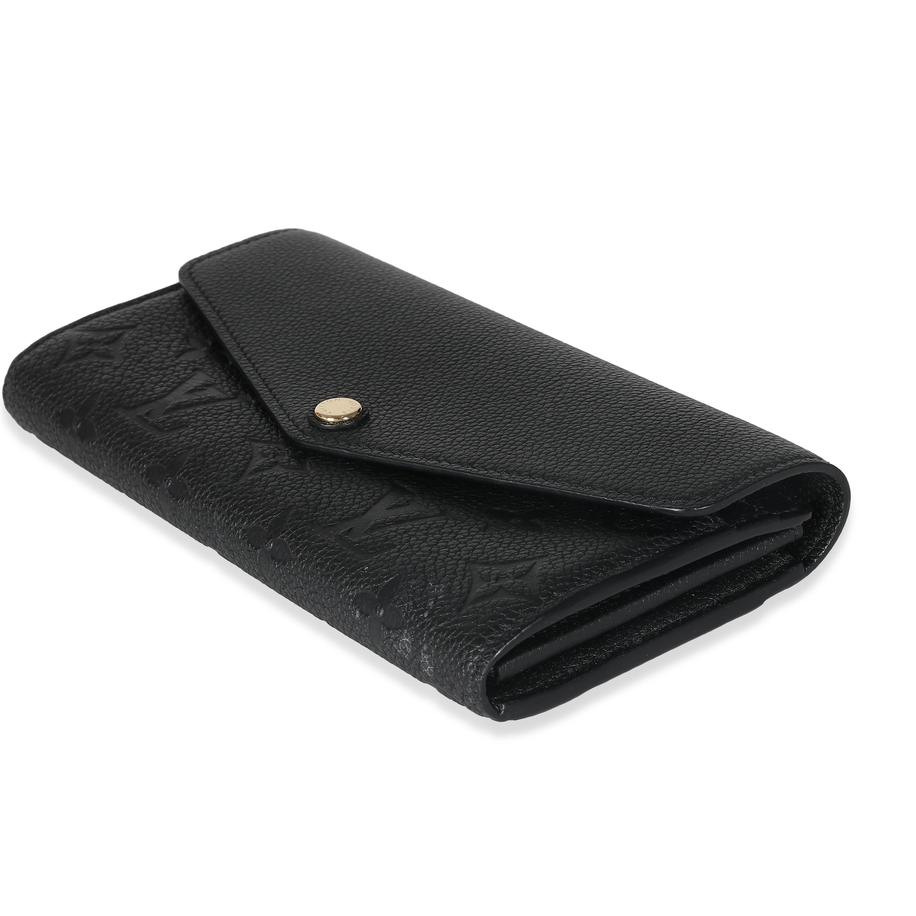 Louis Vuitton Black Empreinte Sarah Wallet