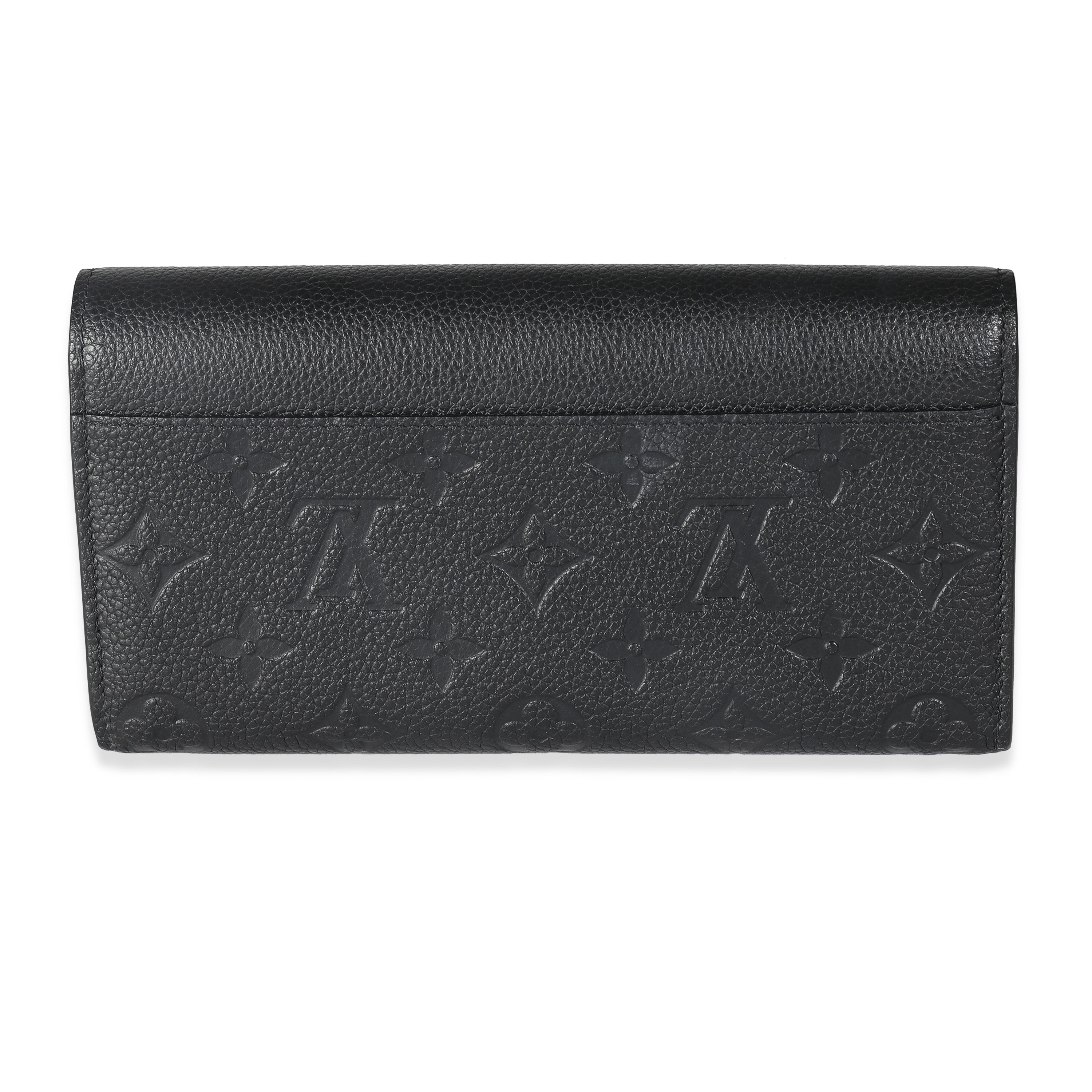 Louis Vuitton Black Empreinte Sarah Wallet