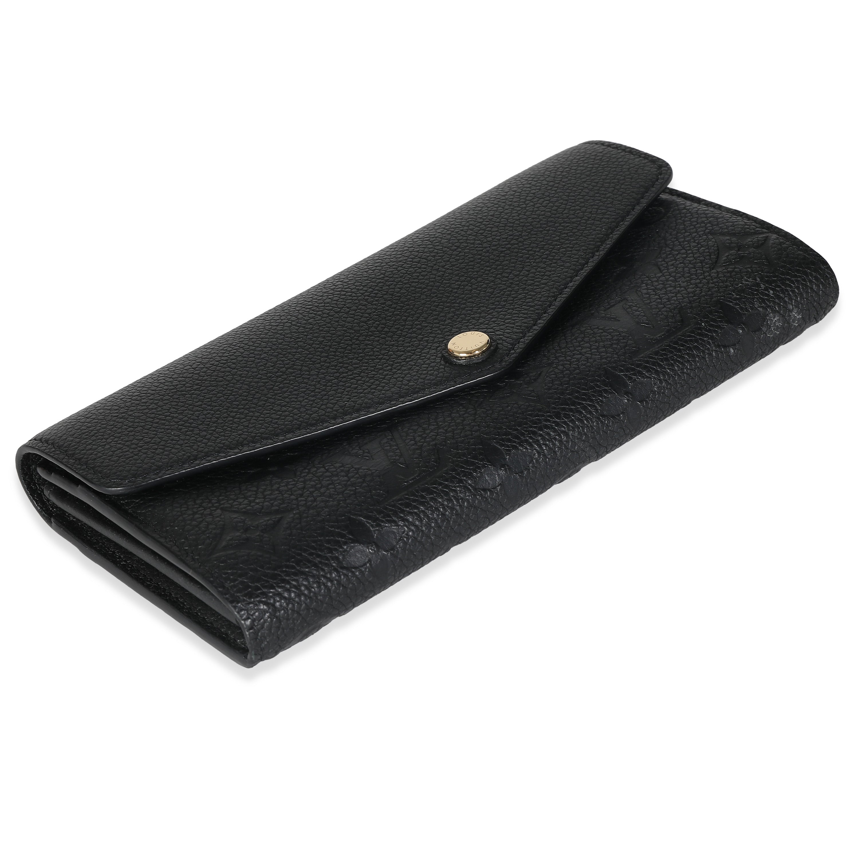 Louis Vuitton Black Empreinte Sarah Wallet