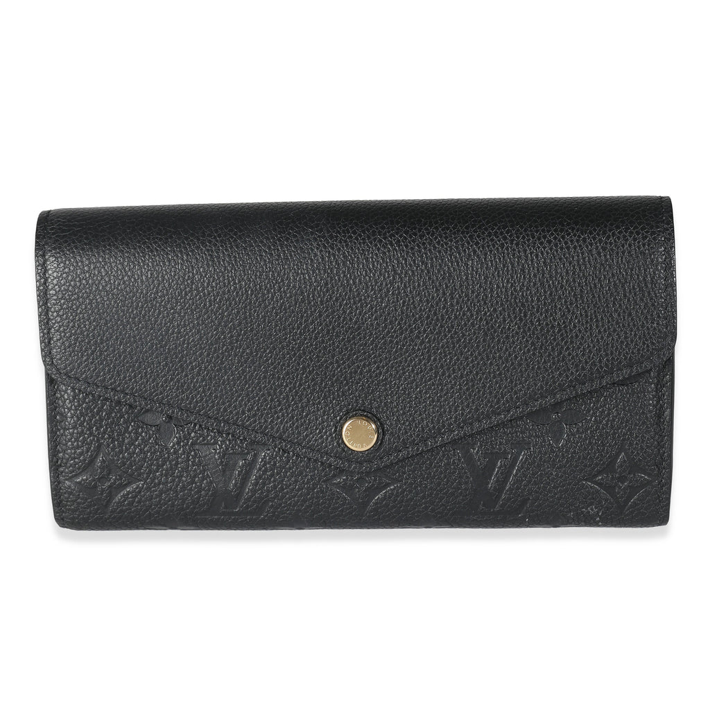 Louis Vuitton Black Empreinte Sarah Wallet