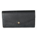 Louis Vuitton Black Empreinte Sarah Wallet