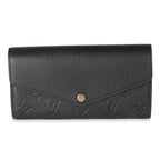 Louis Vuitton Black Empreinte Sarah Wallet