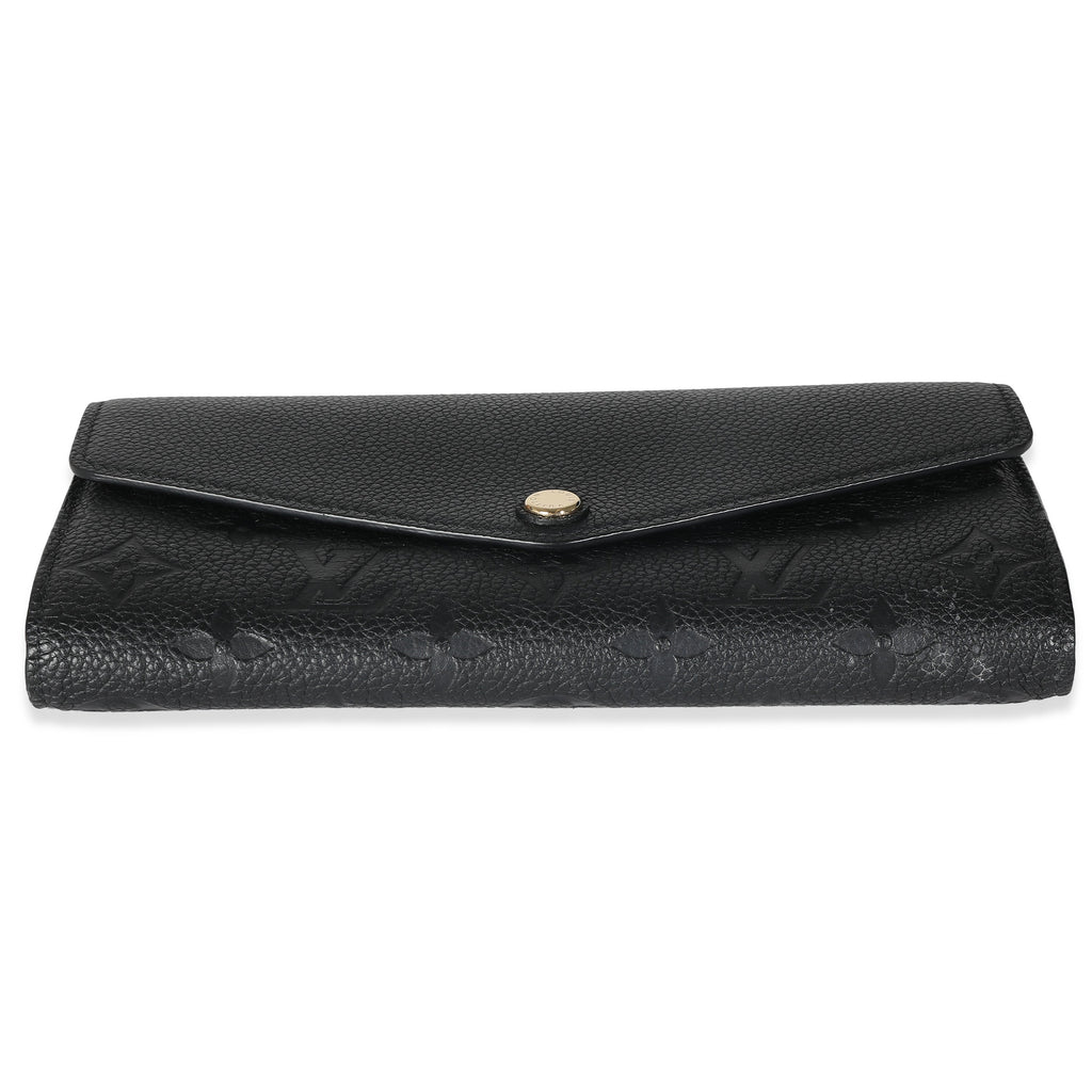 Louis Vuitton Black Empreinte Sarah Wallet