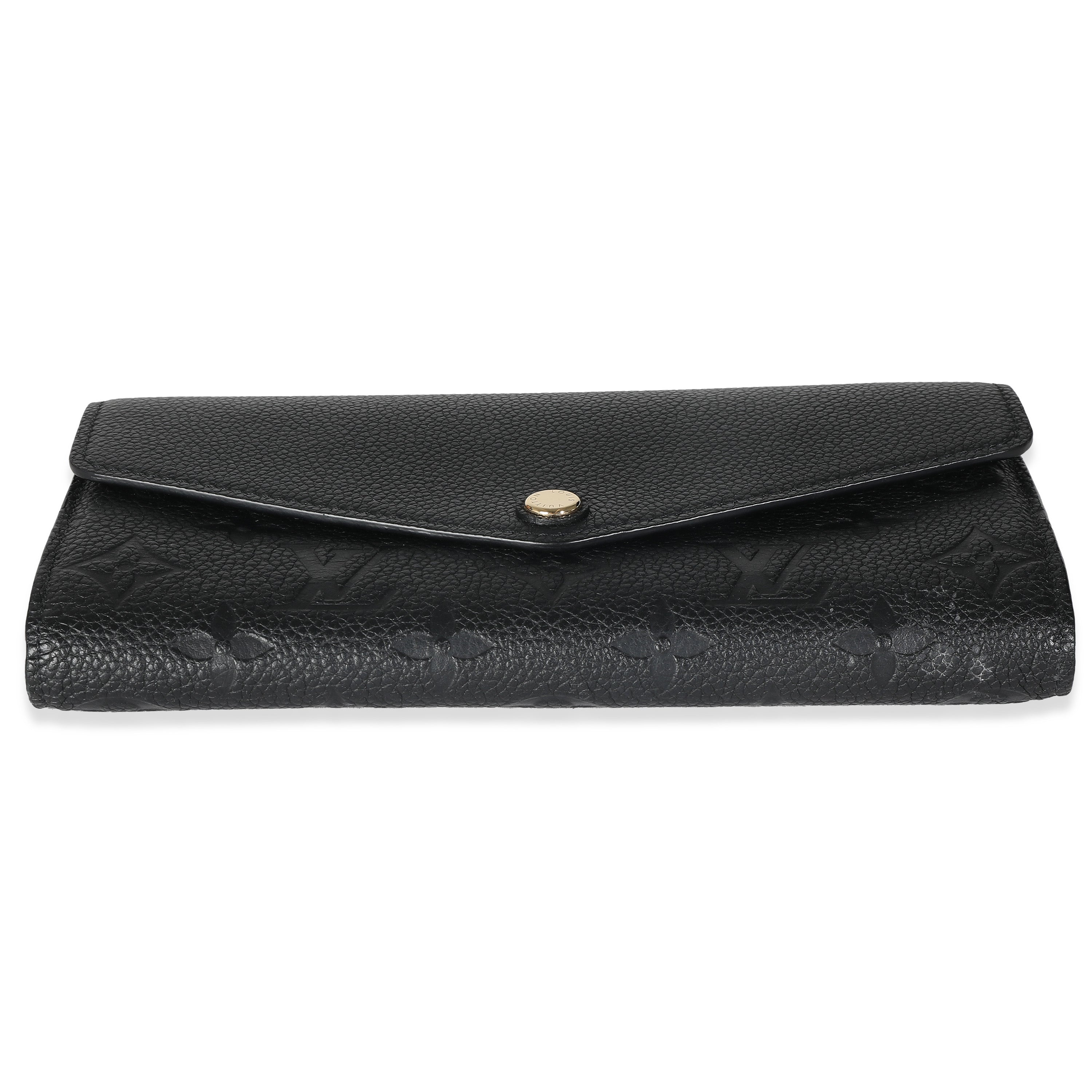 Louis Vuitton Black Empreinte Sarah Wallet