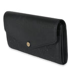 Louis Vuitton Black Empreinte Sarah Wallet