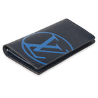 Louis Vuitton Navy Epi LV Circle Brazza Wallet