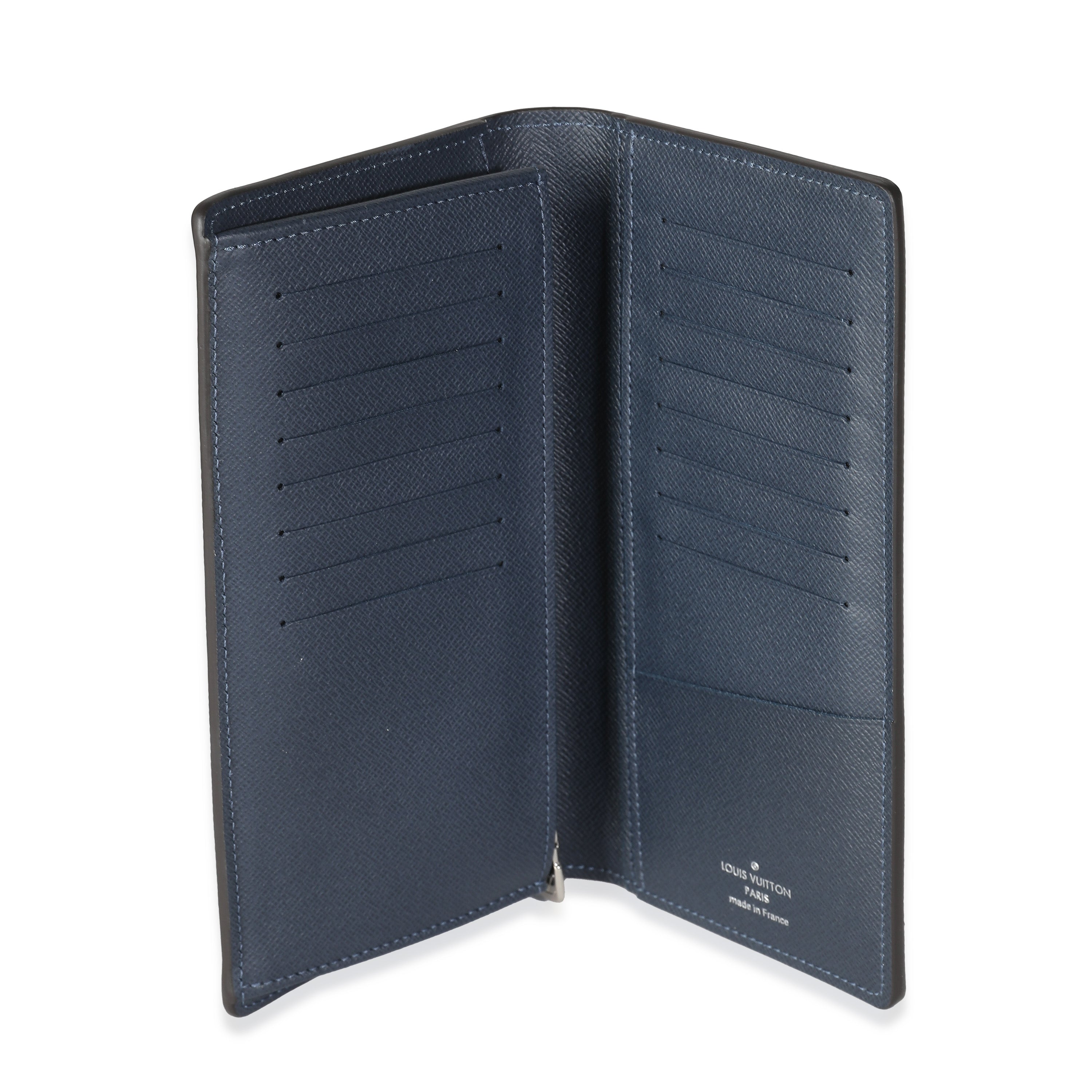 Louis Vuitton Navy Epi LV Circle Brazza Wallet