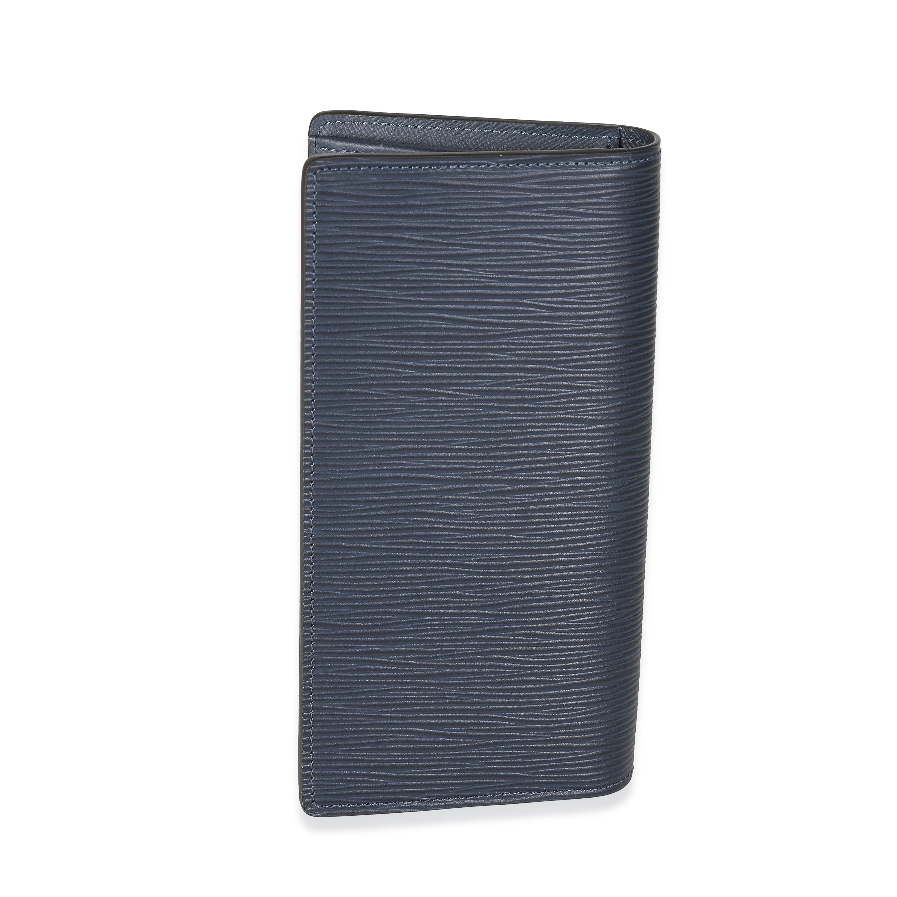 Louis Vuitton Navy Epi LV Circle Brazza Wallet