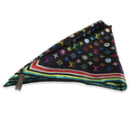 Louis Vuitton Black Multicolor Silk Murakami Eye Love Scarf