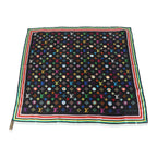 Louis Vuitton Black Multicolor Silk Murakami Eye Love Scarf