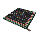 Louis Vuitton Black Multicolor Silk Murakami Eye Love Scarf