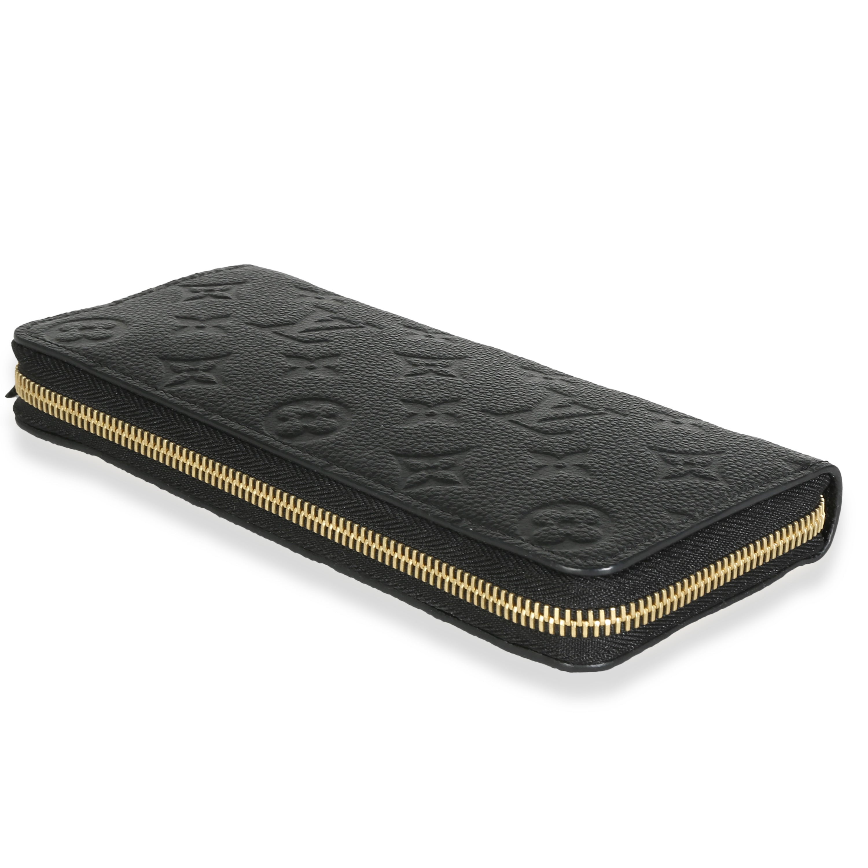 Louis Vuitton Black Monogram Empreinte Clemence Wallet