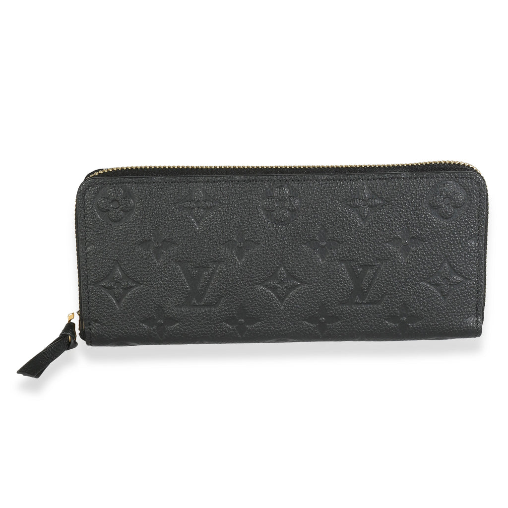Louis Vuitton Black Monogram Empreinte Clemence Wallet