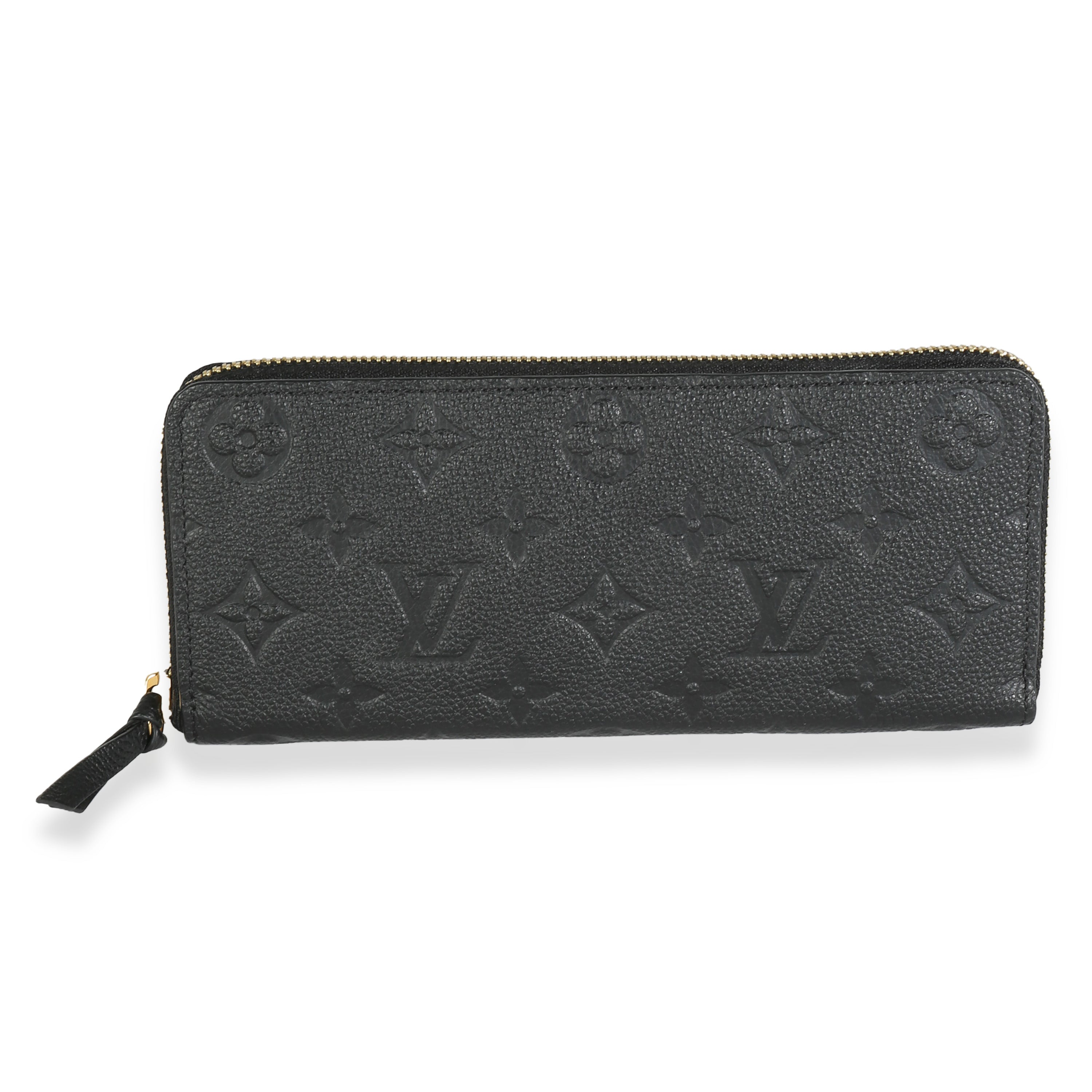 Louis Vuitton Black Monogram Empreinte Clemence Wallet