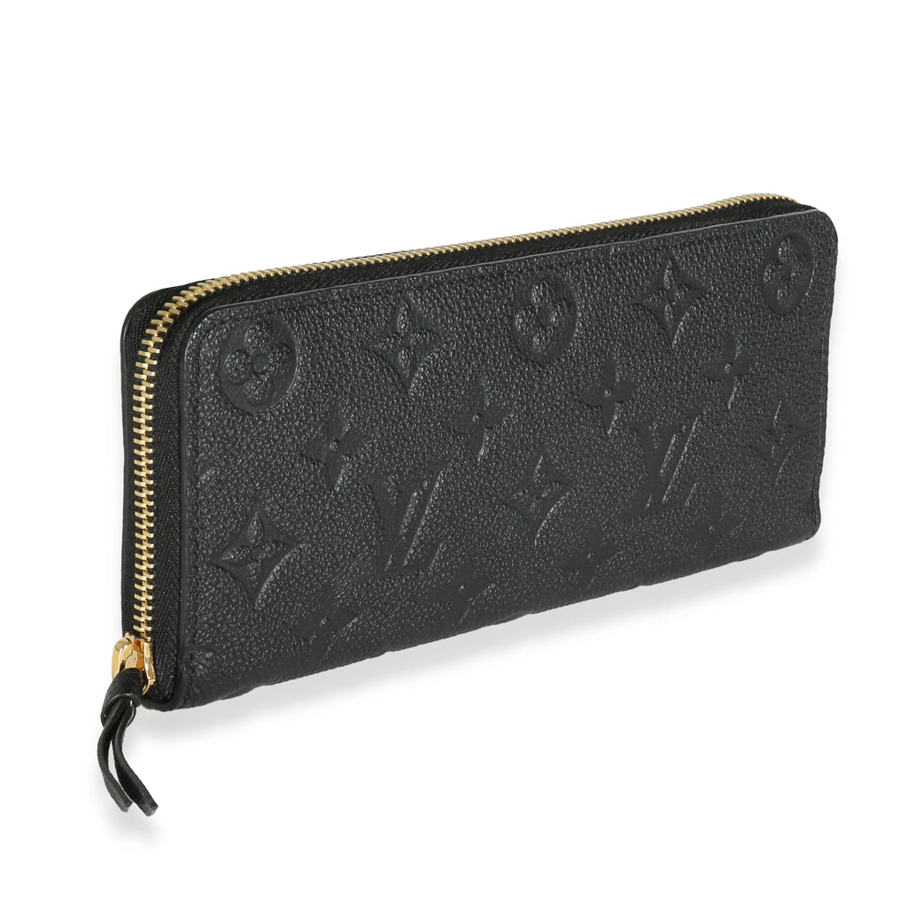 Louis Vuitton Black Monogram Empreinte Clemence Wallet