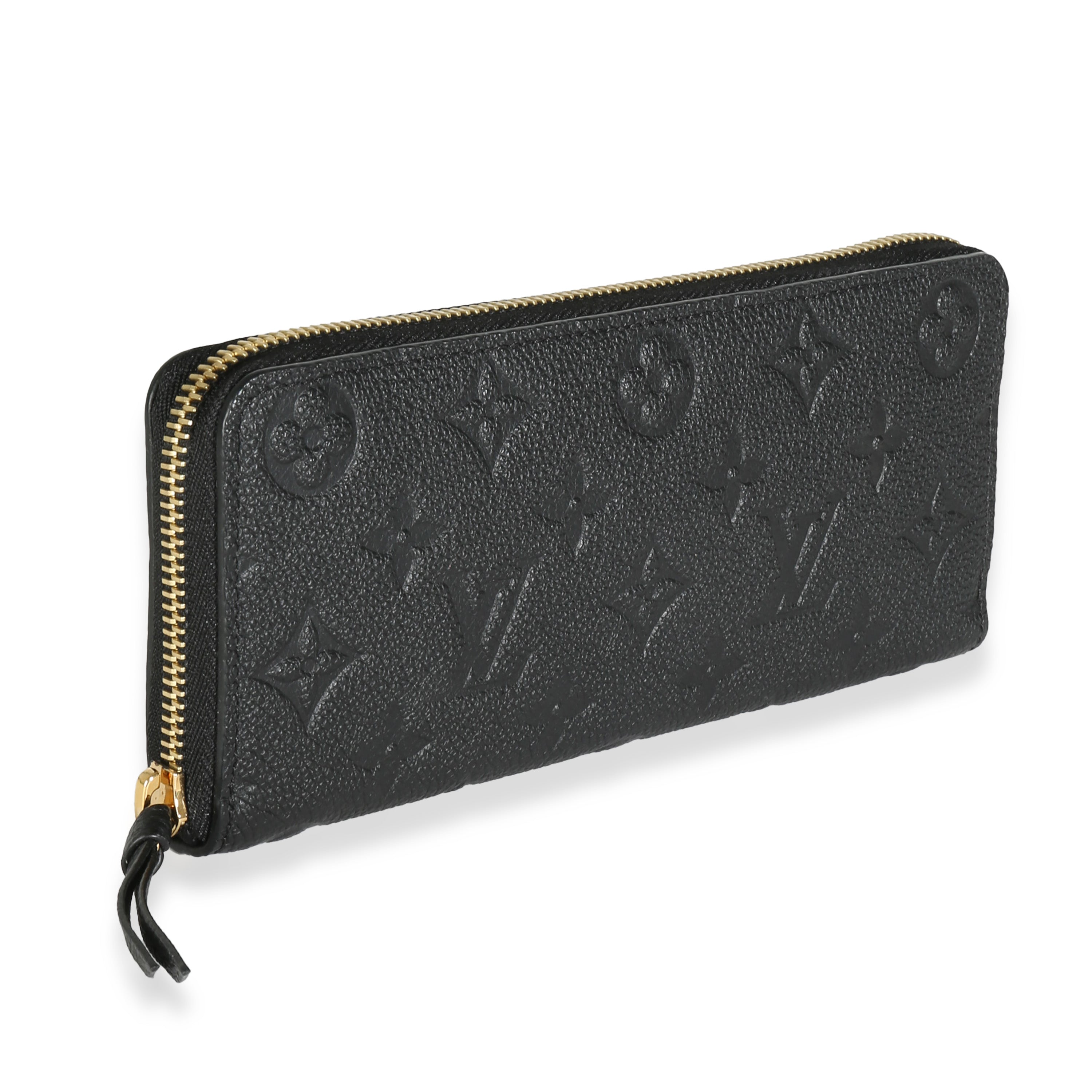 Louis Vuitton Black Monogram Empreinte Clemence Wallet