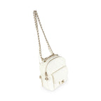Chanel White Quilted Caviar Small CC Day Backpack Handbag