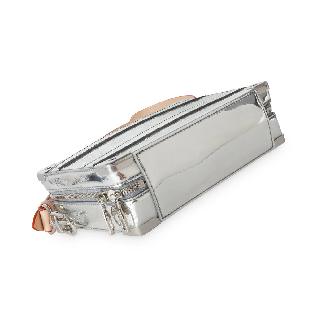 Louis Vuitton Silver Monogram Mirror Vinyl Handle Trunk