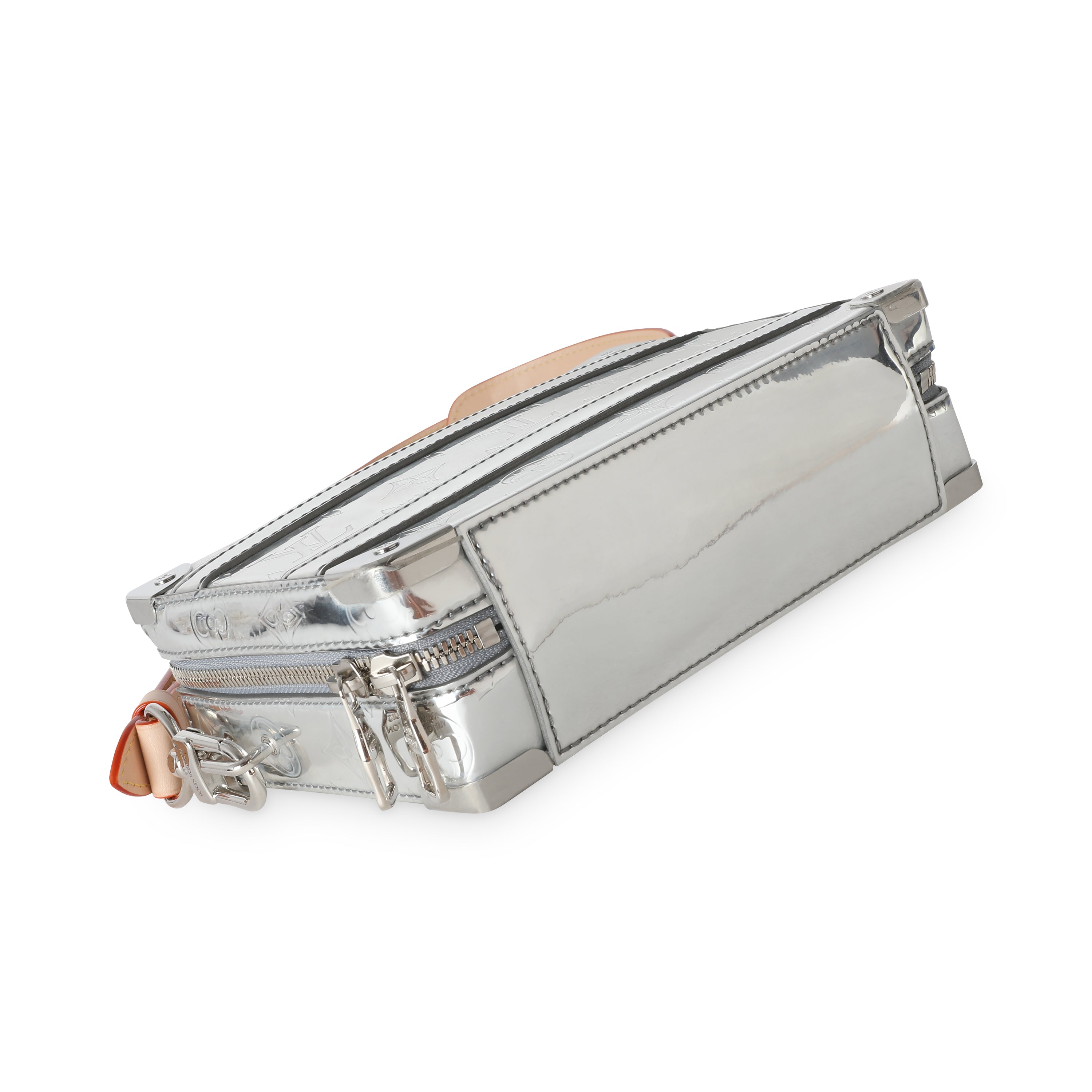 Louis Vuitton Silver Monogram Mirror Vinyl Handle Trunk