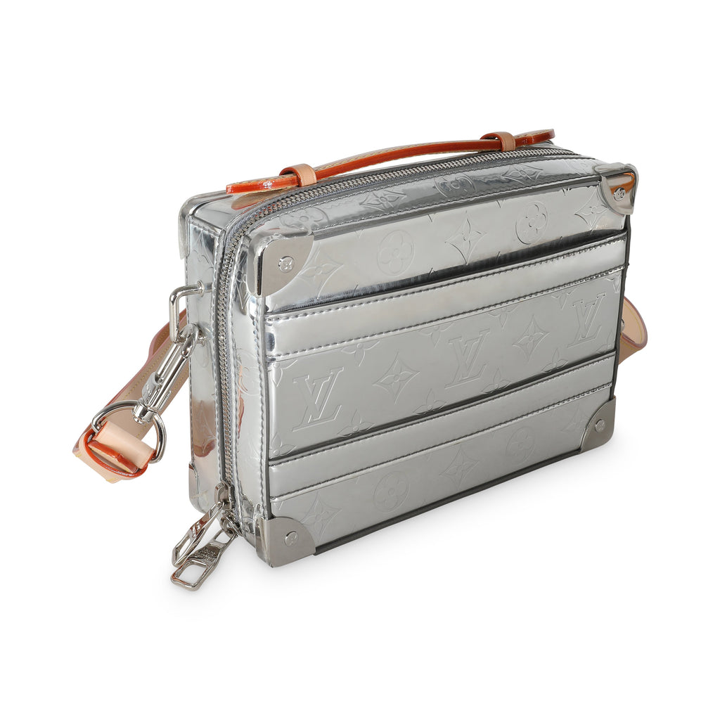 Louis Vuitton Silver Monogram Mirror Vinyl Handle Trunk