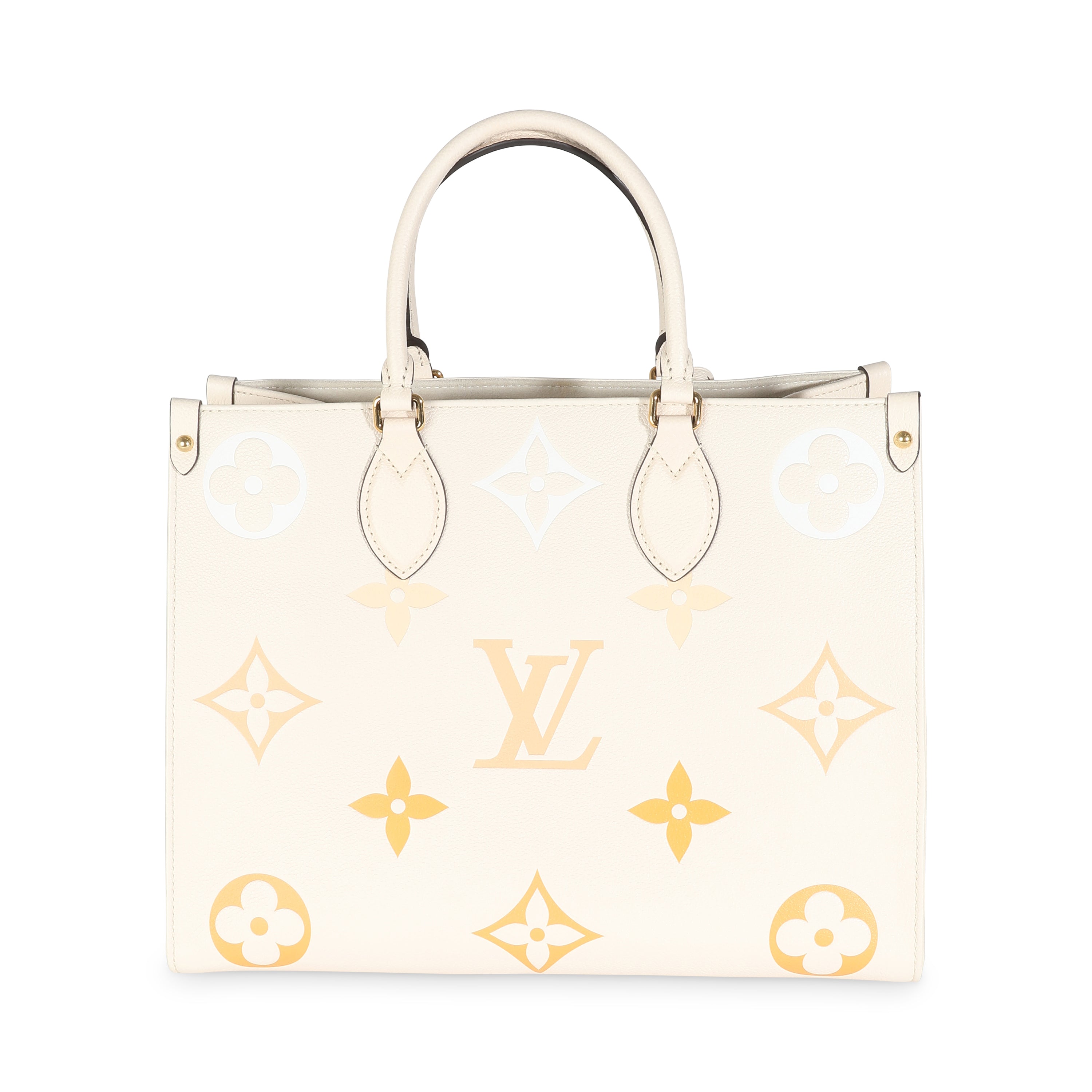 Louis Vuitton Cream Saffron Giant Monogram Empreinte Onthego MM