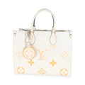 Louis Vuitton Cream Saffron Giant Monogram Empreinte Onthego MM