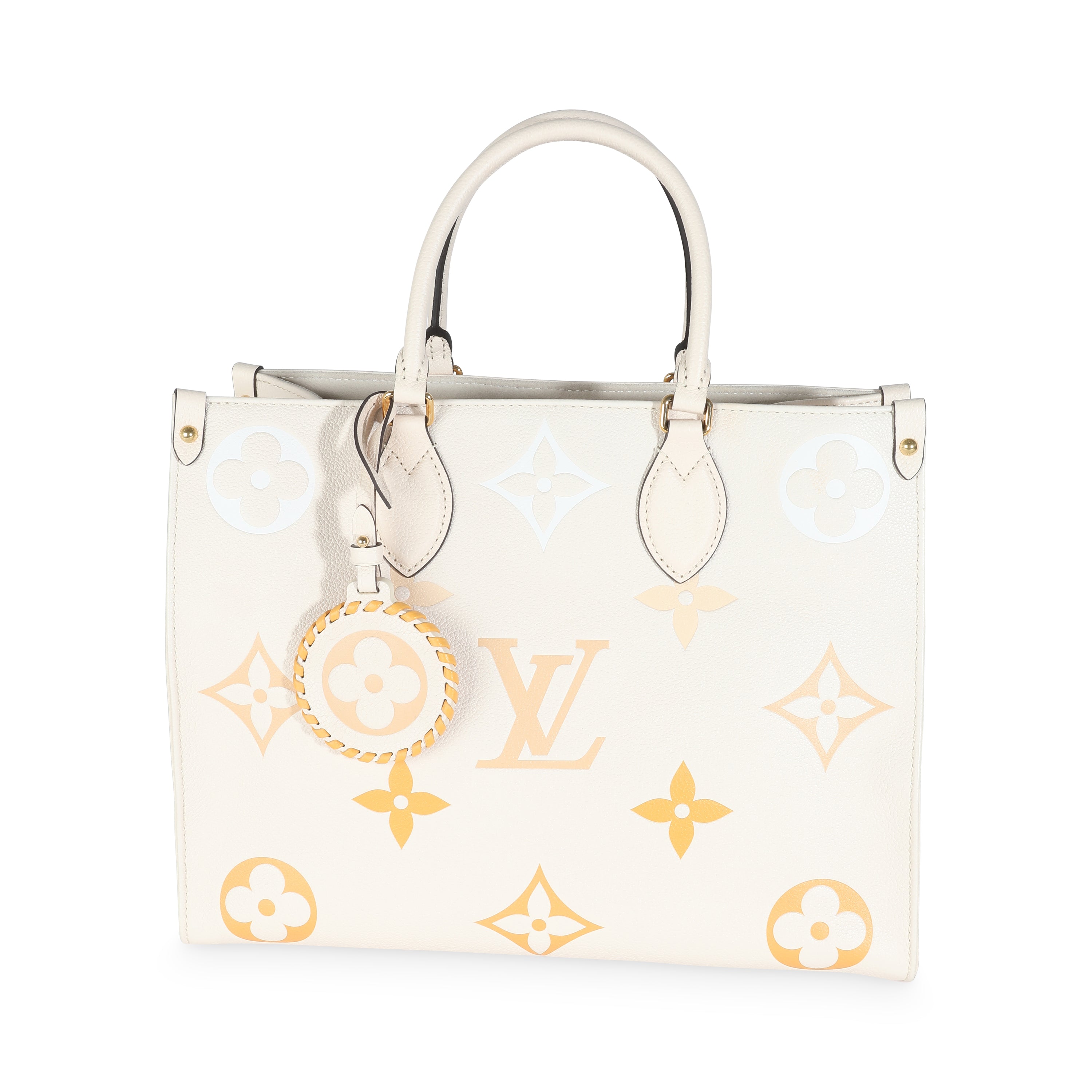 Louis Vuitton Cream Saffron Giant Monogram Empreinte Onthego MM