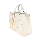 Louis Vuitton Cream Saffron Giant Monogram Empreinte Onthego MM
