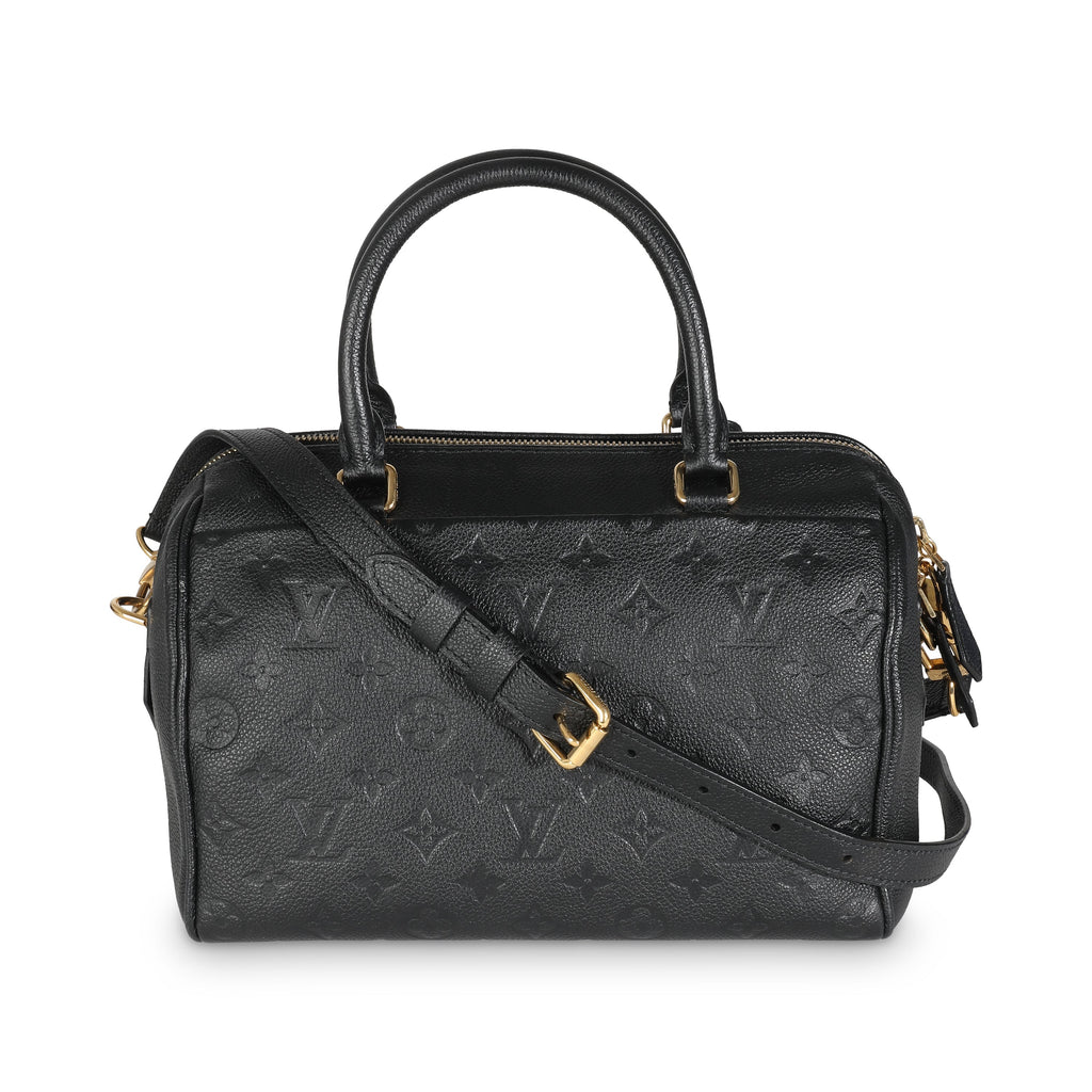 Louis Vuitton Black Monogram Empreinte Speedy Bandouliere 25