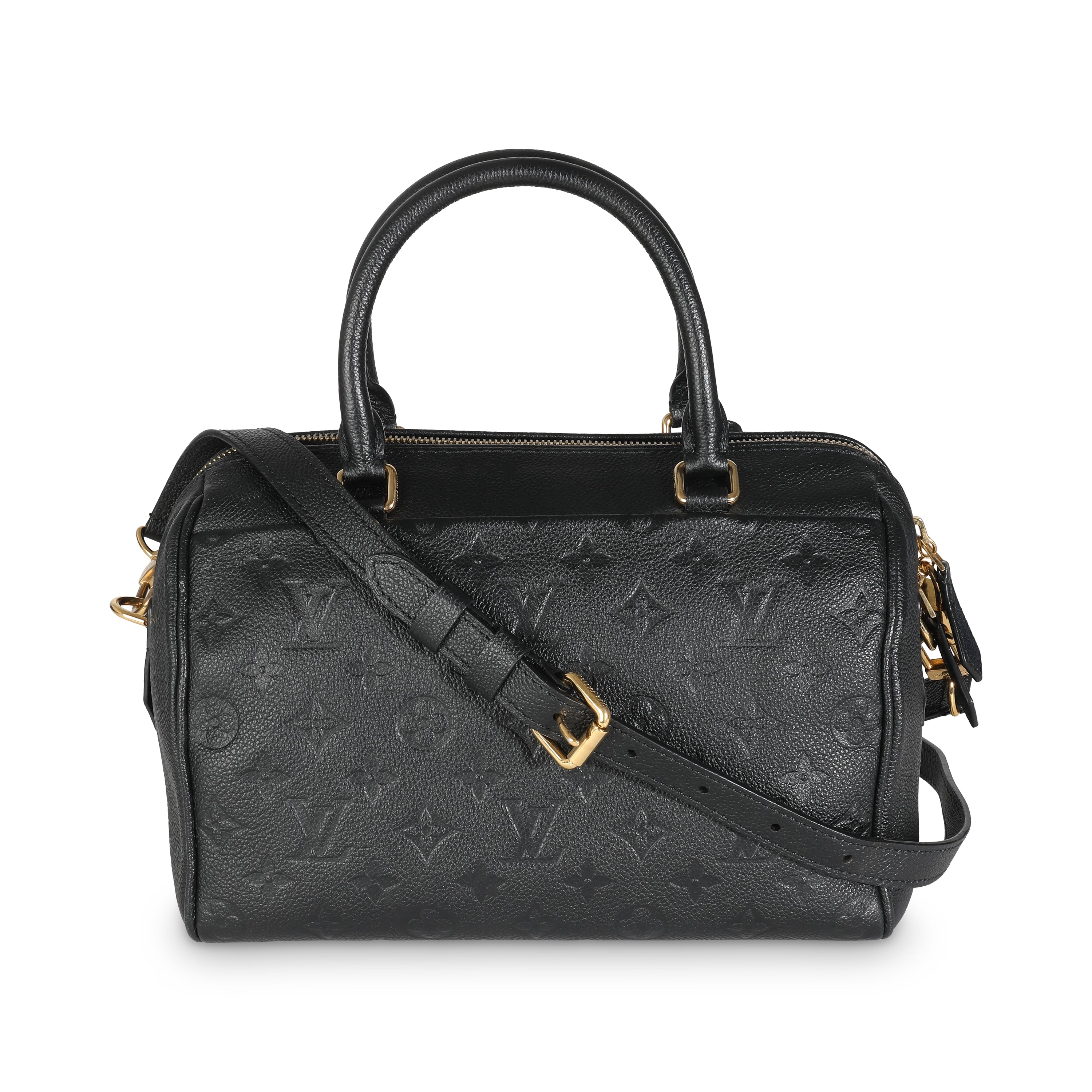 Louis Vuitton Black Monogram Empreinte Speedy Bandouliere 25