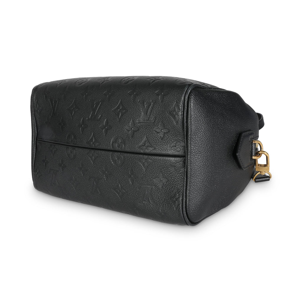 Louis Vuitton Black Monogram Empreinte Speedy Bandouliere 25
