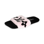 Louis Vuitton Black Pink Mink Fay Flat Mule 39