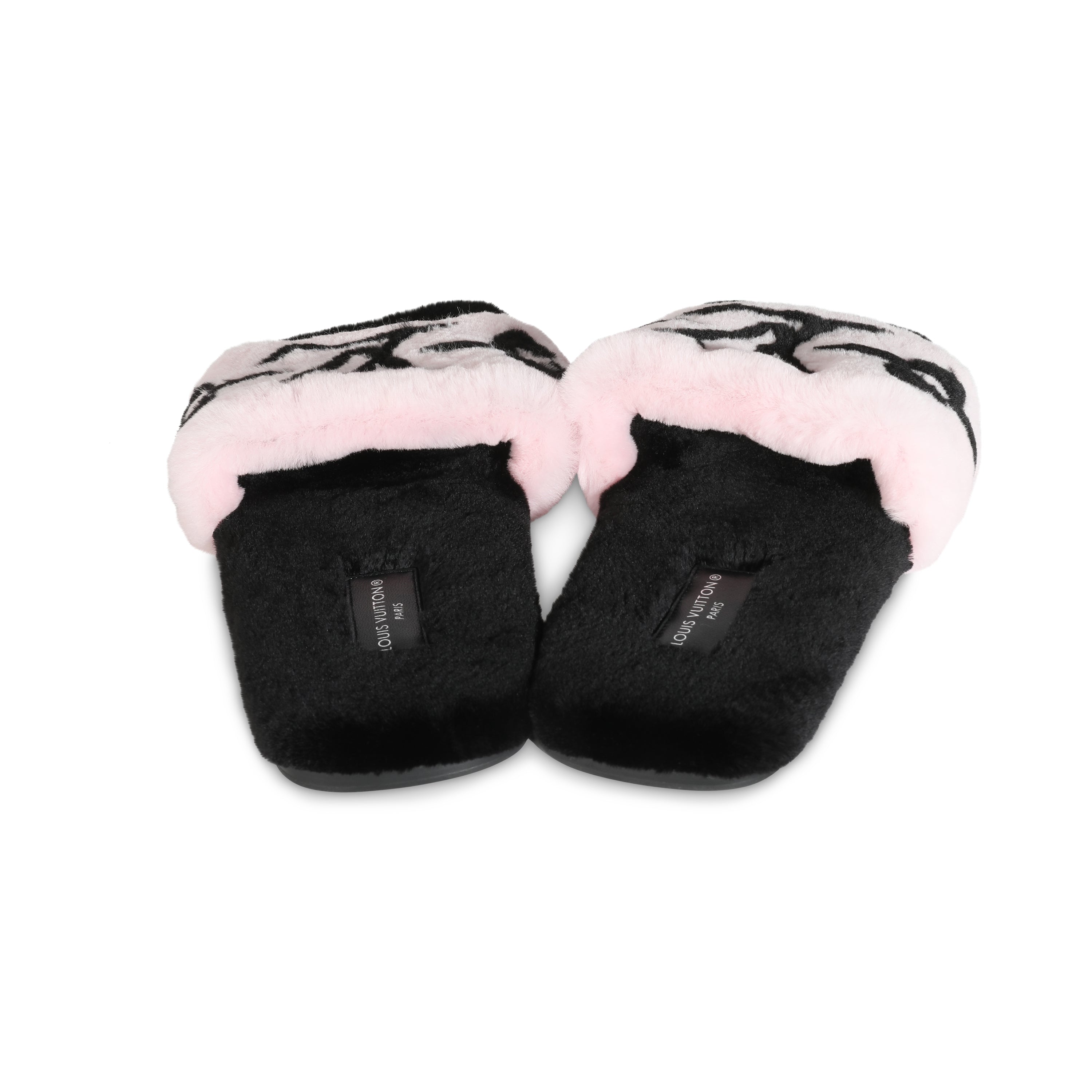 Louis Vuitton Black Pink Mink Fay Flat Mule 39