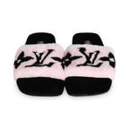 Louis Vuitton Black Pink Mink Fay Flat Mule 39