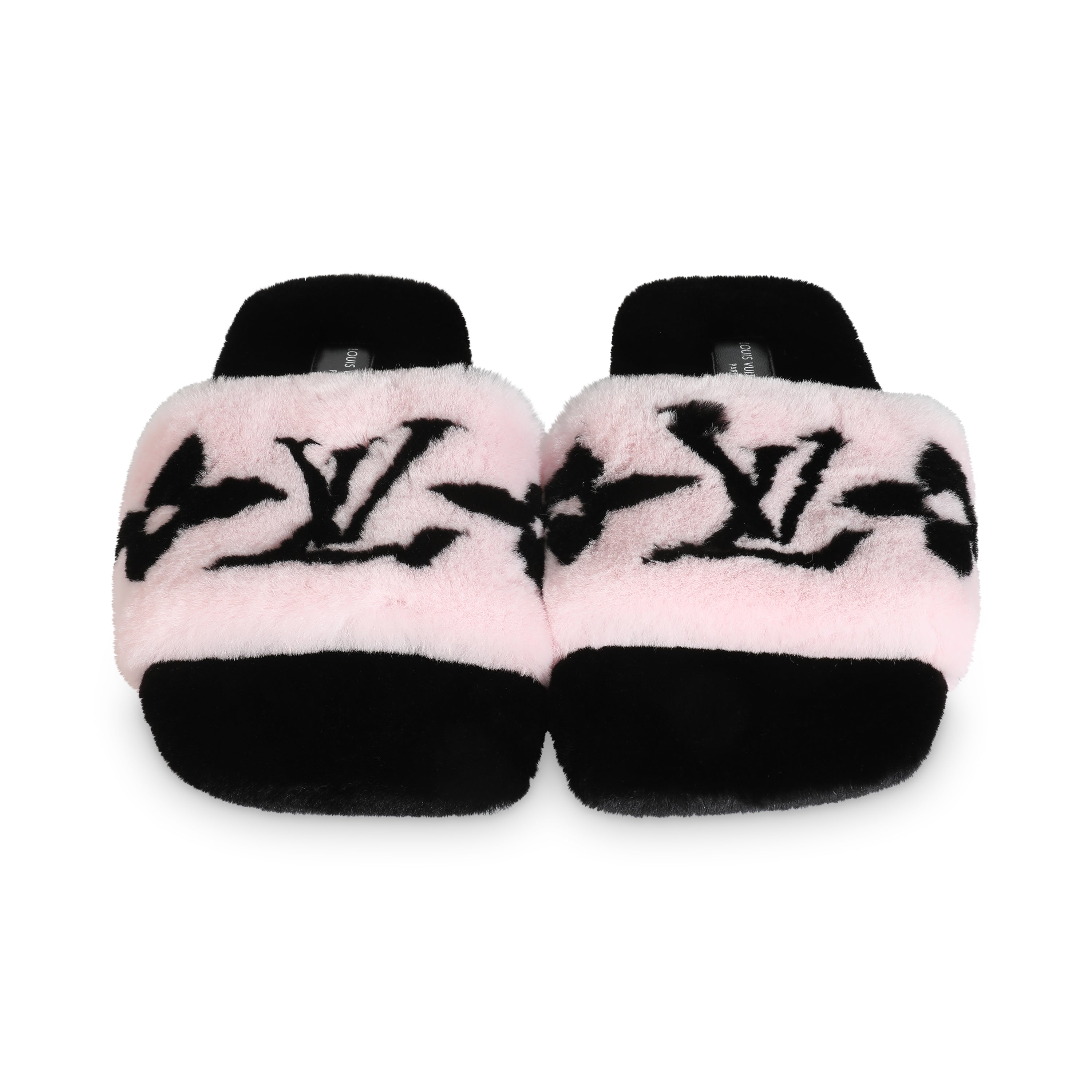 Louis Vuitton Black Pink Mink Fay Flat Mule 39