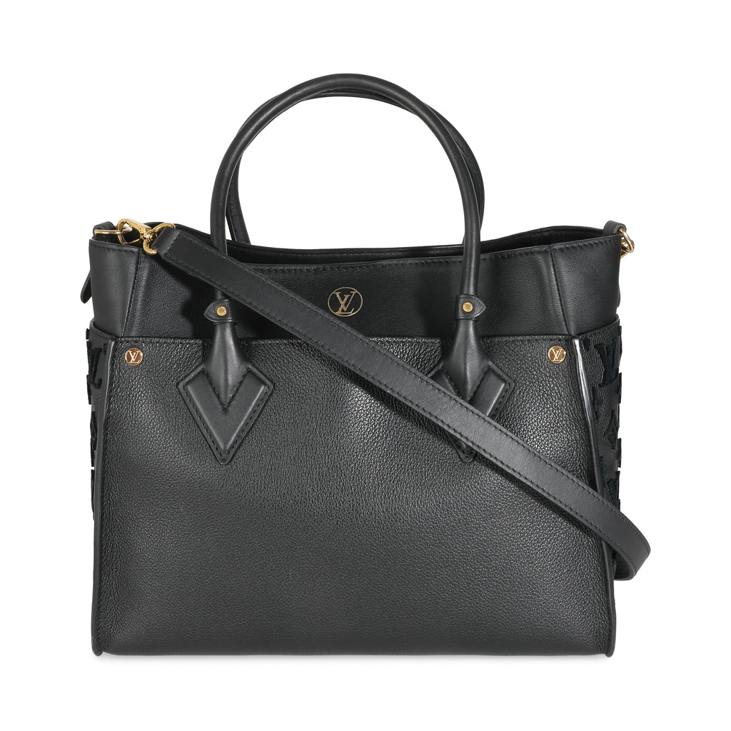 Louis Vuitton Black Calfskin Tufted Monogram On My Side