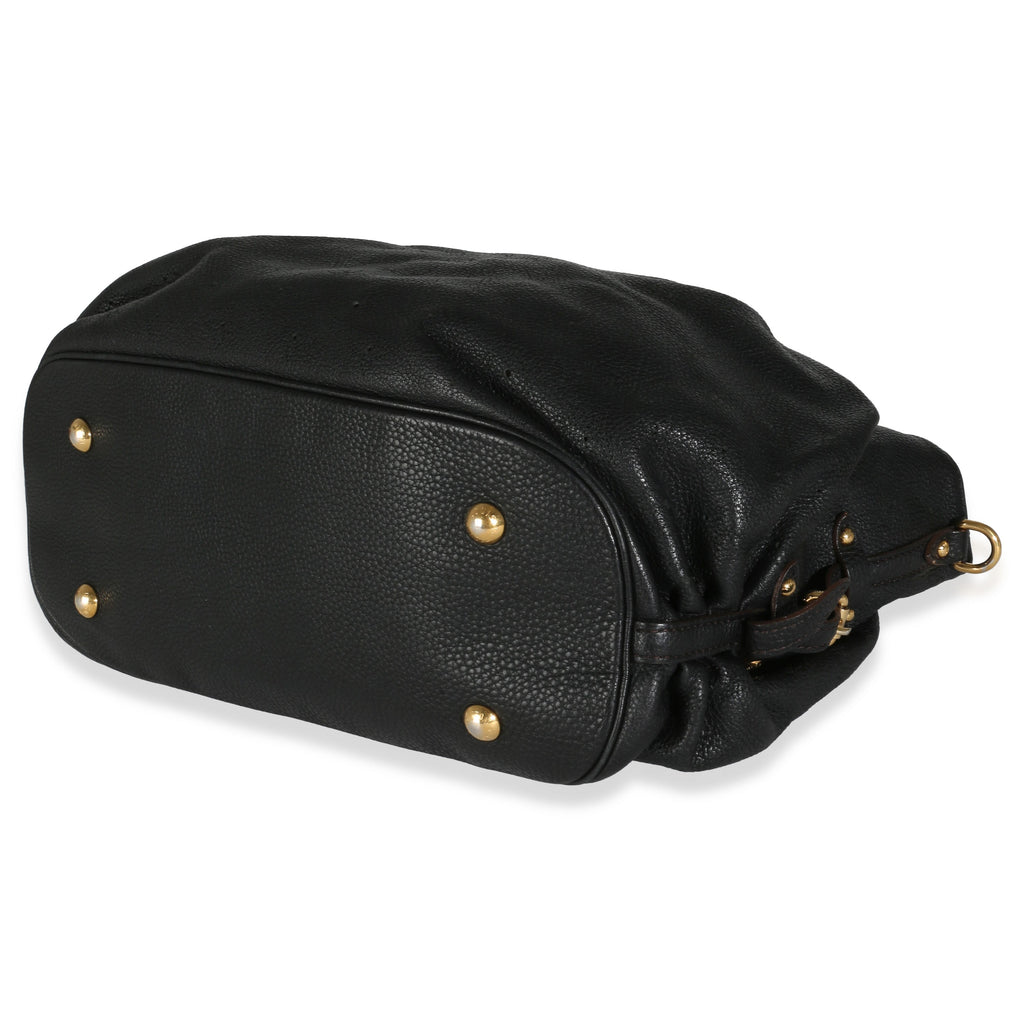 Louis Vuitton Black Mahina XL Hobo