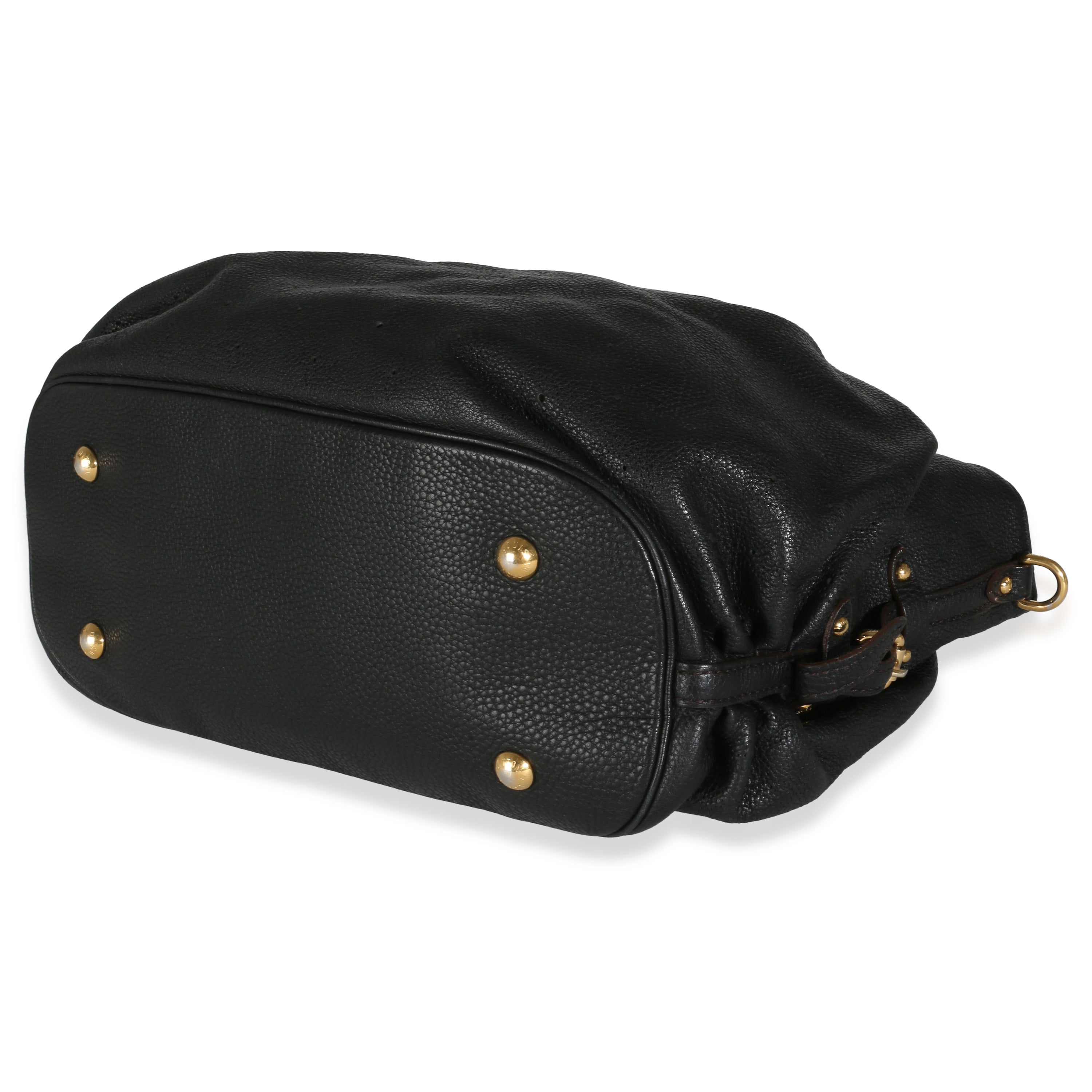 Louis Vuitton Black Mahina XL Hobo